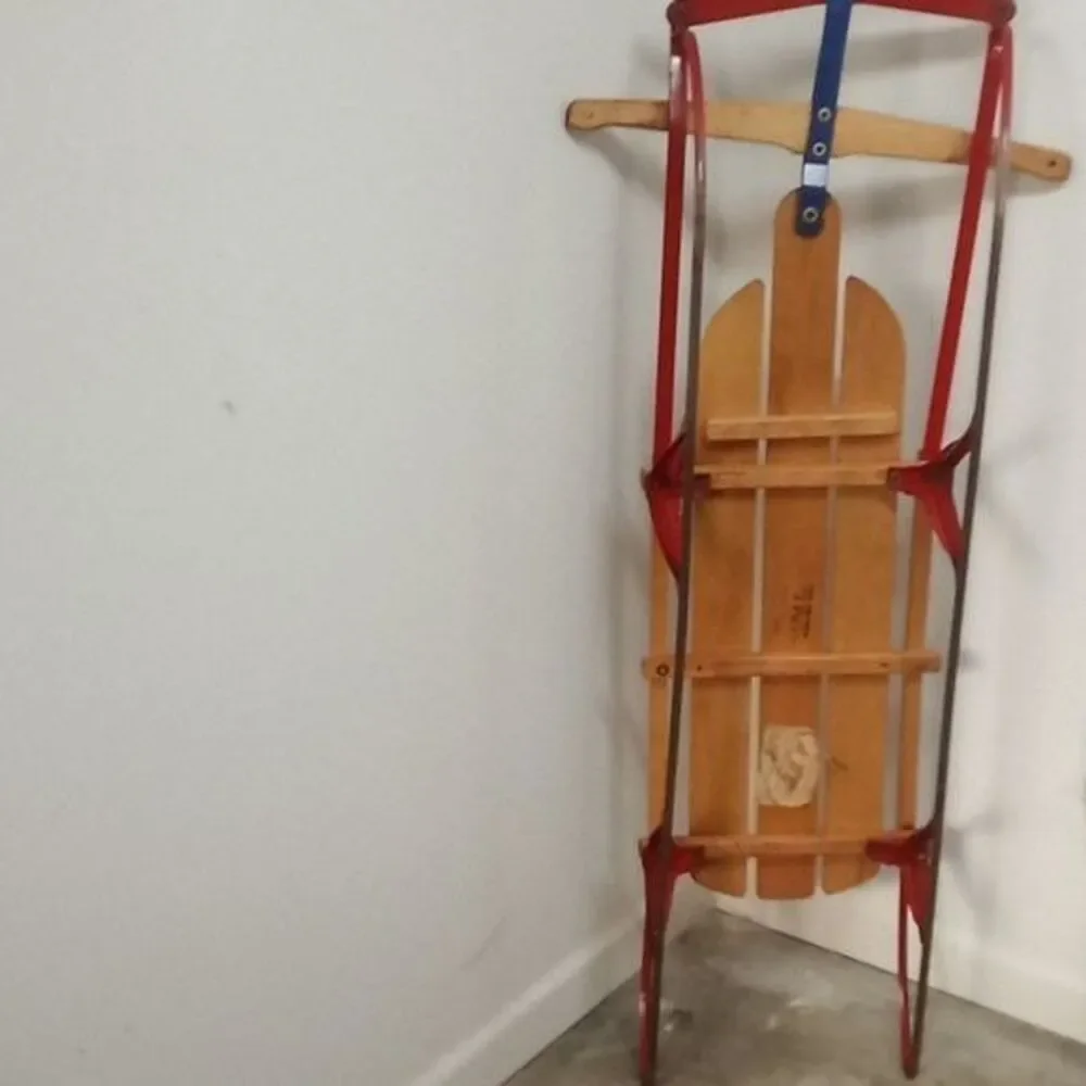 Vintage 1960's Yankee Clipper Wood Snow Sled Flexible Flyer
